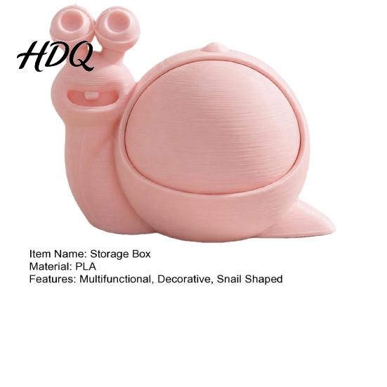 Novelty Snail Ornament Cute Storage Box 3D Printed Ornament Trinket Desktop Organizer