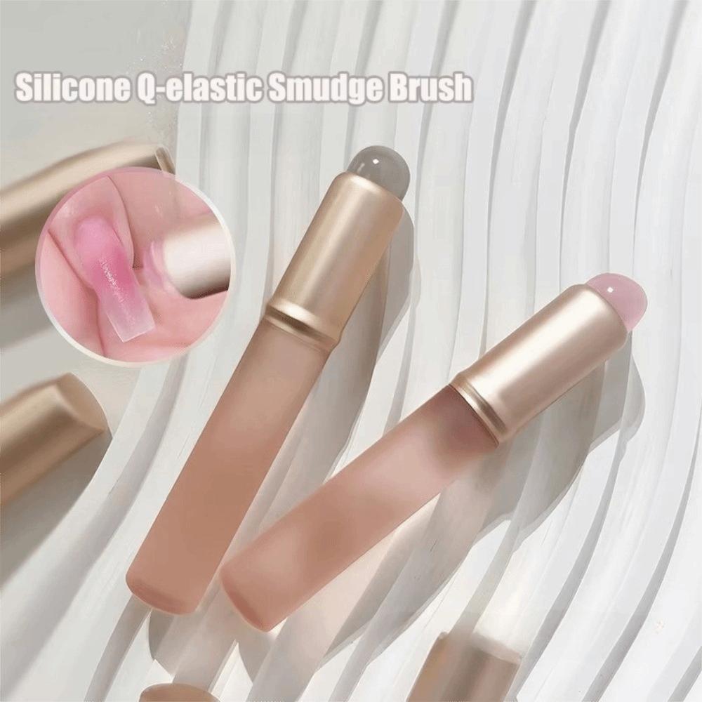 New Silicone Nail Art Brush Soft Mirror Effect Manicure Tool Reusable Smudge Brush Salon