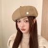 Autumn and Winter Beret Hat for Women Warm British Retro Pumpkin Hat Japanese Fashion Casual Literary Painter Hat Newsboy Hat