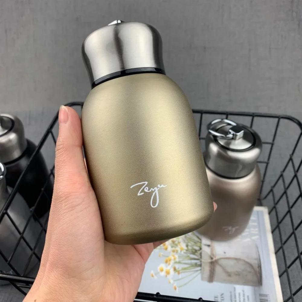 

Студенты Новая Мода Свежий и Маленький Вакуумный Термос из Нержавеющей Стали 304 Портативная Матовая Женская Чашка для Воды Чашка для Кофе термальная 300ml золотой