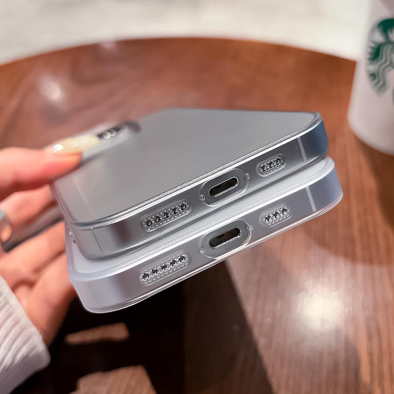 Ultra Thin Transparent Hard Back Cover Case For iPhone 15 14 Plus 13 12 Pro Max Matte PC Clear Shell Coque Apple 13 Shockproof