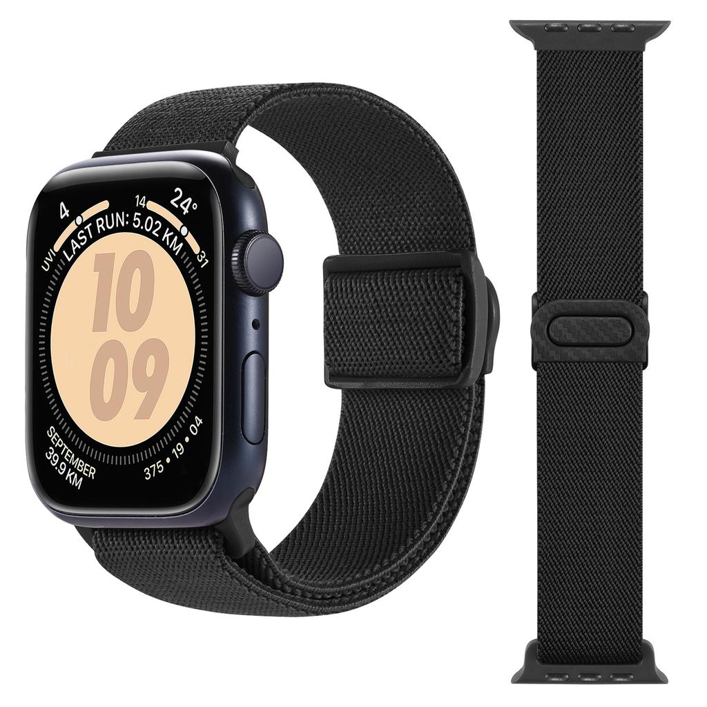 Nylon Strap For Apple watch band 45mm 40mm 44mm 41 46mm 49mm Elastic carbon bracelet correa iWatch series 9 8 7 6 se Ultra 2 10