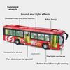Simulation Alloy City Sightseeing Bus Model Toy With Sound And Light Functions