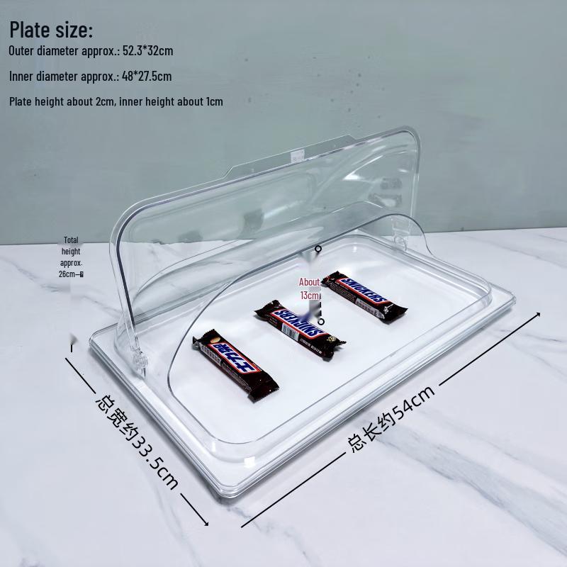 Rectangular Melamine Food Display Tray with Lid
