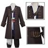 Jack Cosplay Sparrow Středověký Renesanční Pánský Kostým Pirátská Cosplay Bunda Vikinský Rytíř Pánský Středověký Vintage Halloween