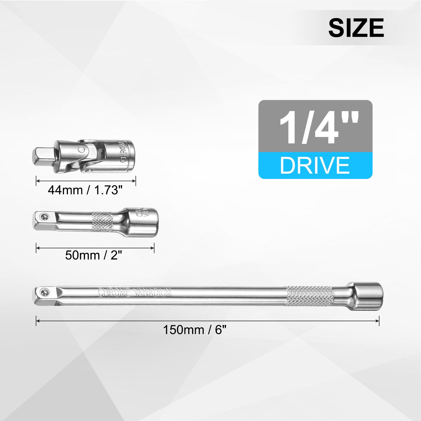 

1/4 1/2 Drive Socket Extension 2 3 4 5 6 10 Ratchet Wrench Extension Bar CR-V Square Drive Socket Universal Joint Socket