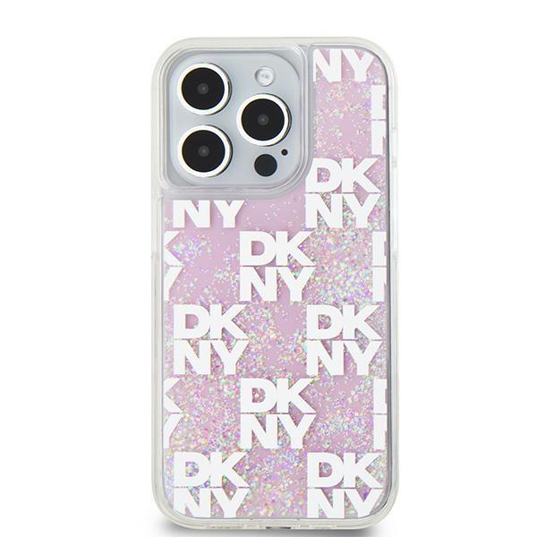 Dkny Dkhcp15Llcpepp Iphone 15 Pro6.1 Różowy/Pink Twarde Etui Płynny Brokat Multilogo