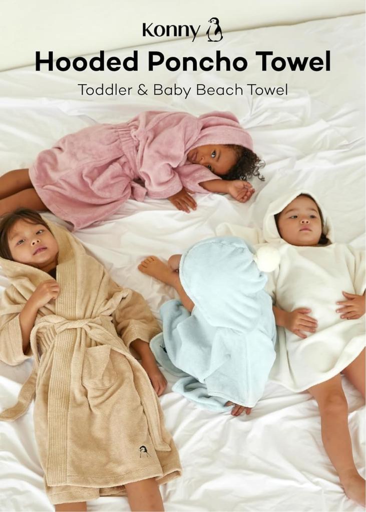 Konny Baby Hooded Towel Prevents Bathing from Getting Bath For Hooded Bath For Babies 0 To 3 Years Old (Konny) Eco-Tex Certified, Cold, Soft,