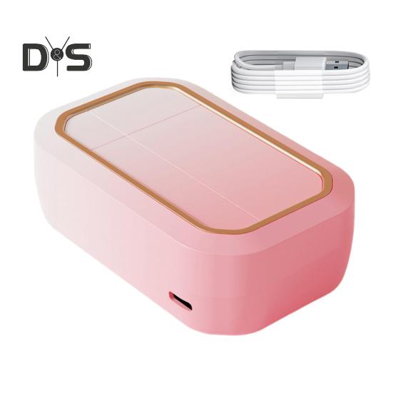 Ultrasonic Contact Lens Cleaner with 4 Timing Modes 360-degree High-Frequency Vibration USB Rechargeable Contact Lens Cleaner Machine