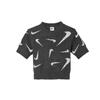 Nike Sportswear Phoenix Cozy Bouclé Printed Short Fashion Casual Knit Crew Neck T-Shirt Women T-Shirts Gray FD4287-254