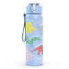 1PC Dinosaur Silhouette Floral Art Print 750ml Color Plastic Sports Water Bottle Leakproof Flip Straw Lid Suitable for Sports Office Home Use