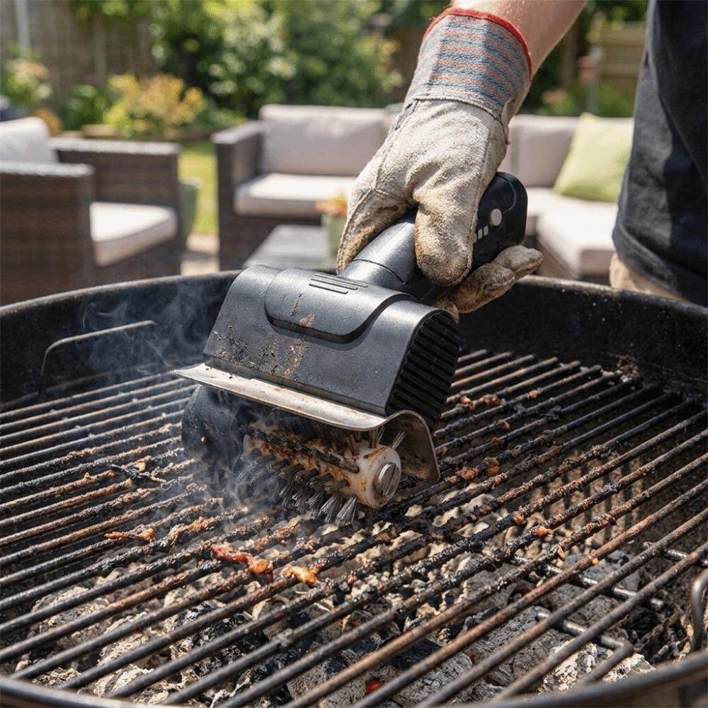 Detachable BBQ Cleaning Brush Efficient Barbecue Cleaner Tools Electric Grill Brush Camping