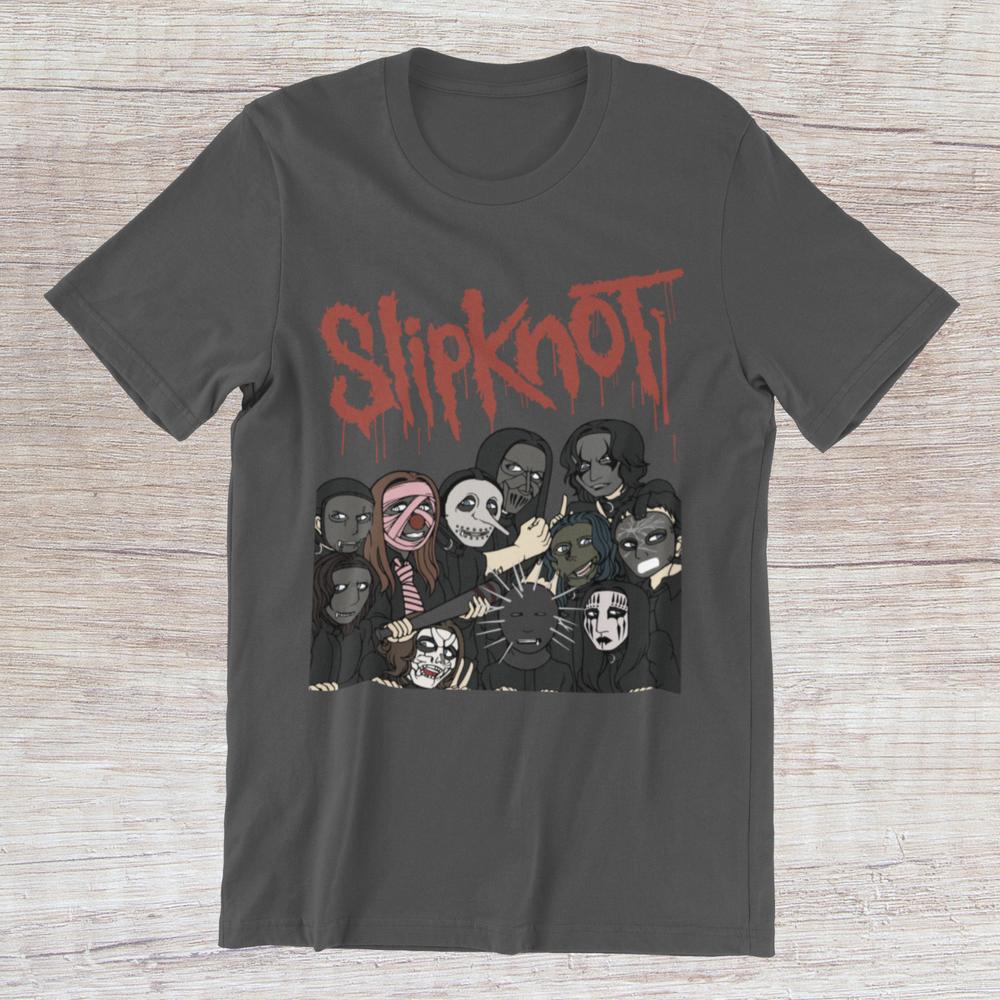 Slipknot Tshirt Heavy Metal Hard Rock Headbangers Band On Ring Spun Cotton Tee