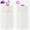 Solar LED Path Light 2 Pcs White Cold Rolled Steel