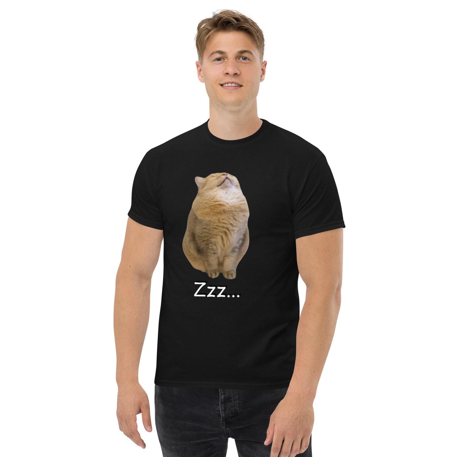 Sleeping Cat Meme T-Shirt 2XL