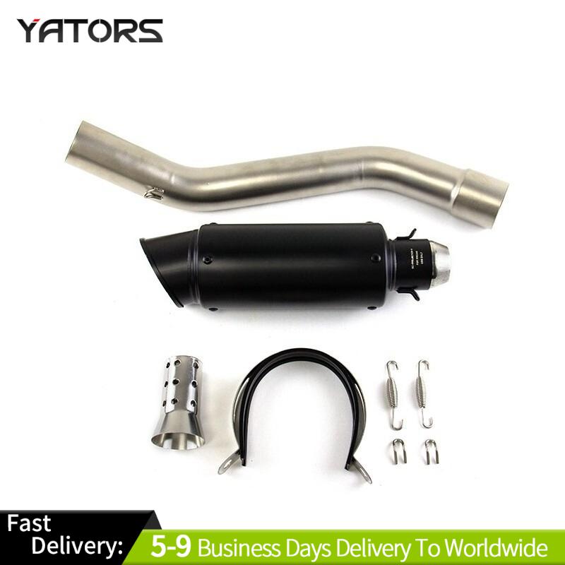 Exhaust System Exhaust System For Kawasaki Ninja ZX10R 2009-2018 Exhaust System Link Pipe Slip On Muffler Tips Exhausts Pipes Ex