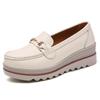 Spaltleder Damen Freizeitschuhe Designer Flache Plateau Slipper für Damen Keilabsatz Sneaker Slip-on Damen Mokassins