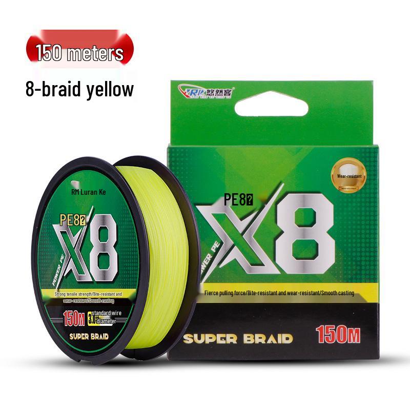 Superglatte PE Dyneema Angelschnur: 8-fach/4-fach geflochten, 100m/150m - Spezielle Hauptschnur für Köder