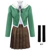 Danganronpa Chihiro Fujisaki Cosplay Costume, School Uniform Anime Performance Outfit