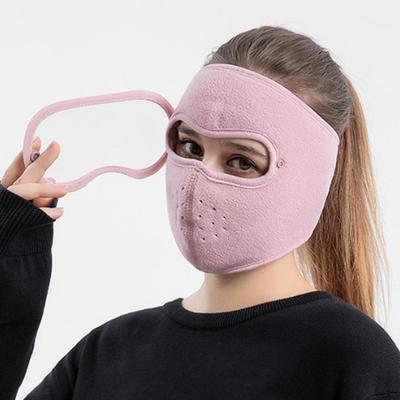 Winter Warm Fleece Masks Face Shield Cycling Caps for Outdoor Fishing Windproof Soft Mask with Anti-fog Goggles