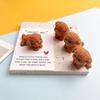 1 PC DIY Cute Teddy Resin Pocket Hug Card, Puppy Series Figurine Gift Card, Holiday Gift