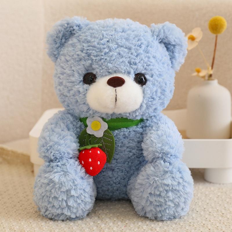 

25cm Kawaii Teddy Bear Hold Strawberry Plush Toys Cartoon Bear Stuffed Dolls Homedecor Pillow Birthday Plush Toys Gift 25cm