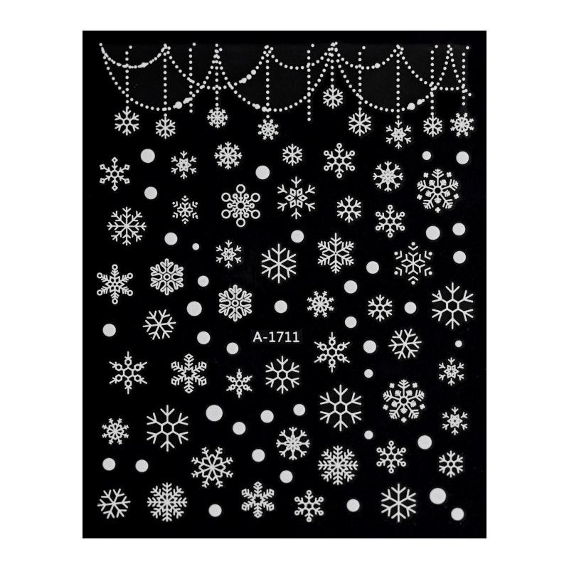 Autocolante de Crăciun 3D Laser Argint Ren & Fulg de Nea