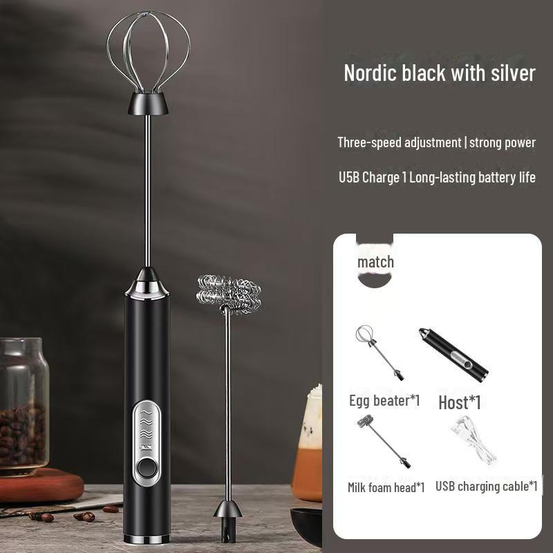 Rechargeable Electric Handheld Milk Frother & Egg Beater