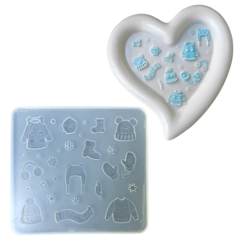 Silicone Dessert Molds Resin Craft Molds Winter Clothes Shape Baking Molds Candy Crafting Molds Silicone Baking Tool