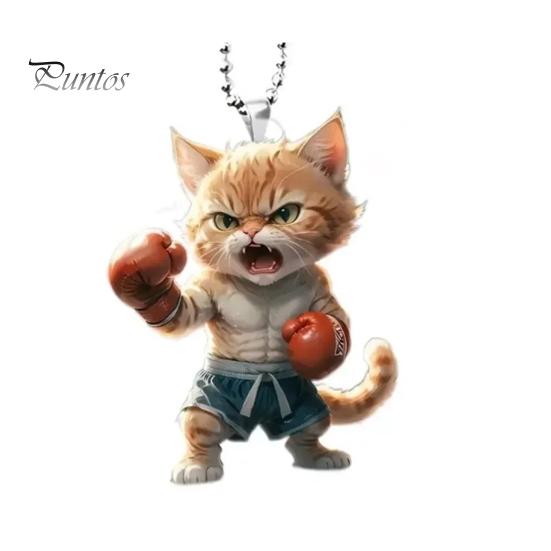 

Акриловый кулон в виде кошки с ремешком, симпатичный маленький автомобильный кулон в виде кошки, подвесное украшение для зеркала автомобиля, окон, сумок, ключей 8 cm