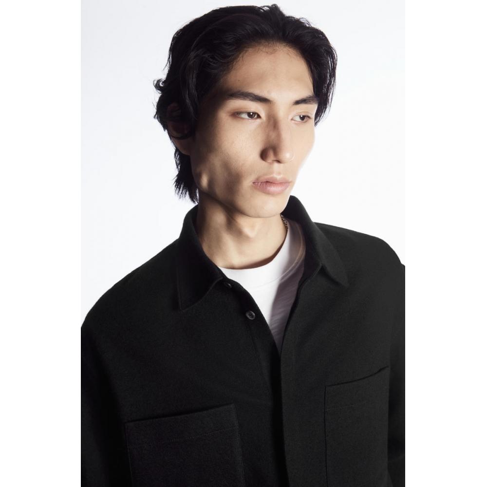 COS Japanische Wolljersey-Überhemd