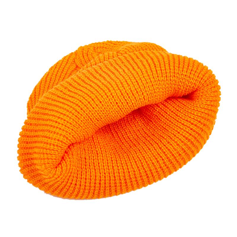 Knitted Hats Women Black Beanie Thick Hat Winter Hats Beanies Skullcap