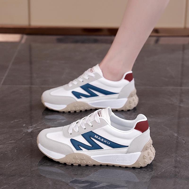Spring Student Versatile Casual Single Shoes Women's Color Matching Niche Design Sports Shoes Lightweight Breathable Running Shoes