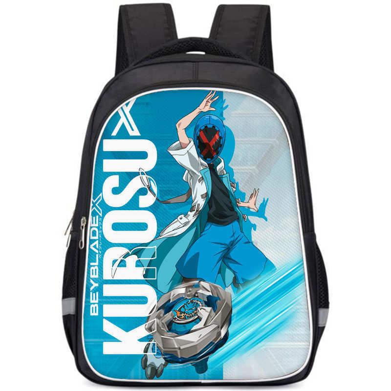 X School Beyblade Backpack Spacious Compartment Unisex Bag For Daily Gift Use