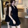 Fake two-piece suspender neck lace dress children 2026 summer new temperament pure desire spice girl waist skirt
