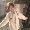 American retro color dot baby elephant embroidered hooded sweater women's velvet thickened design niche coat