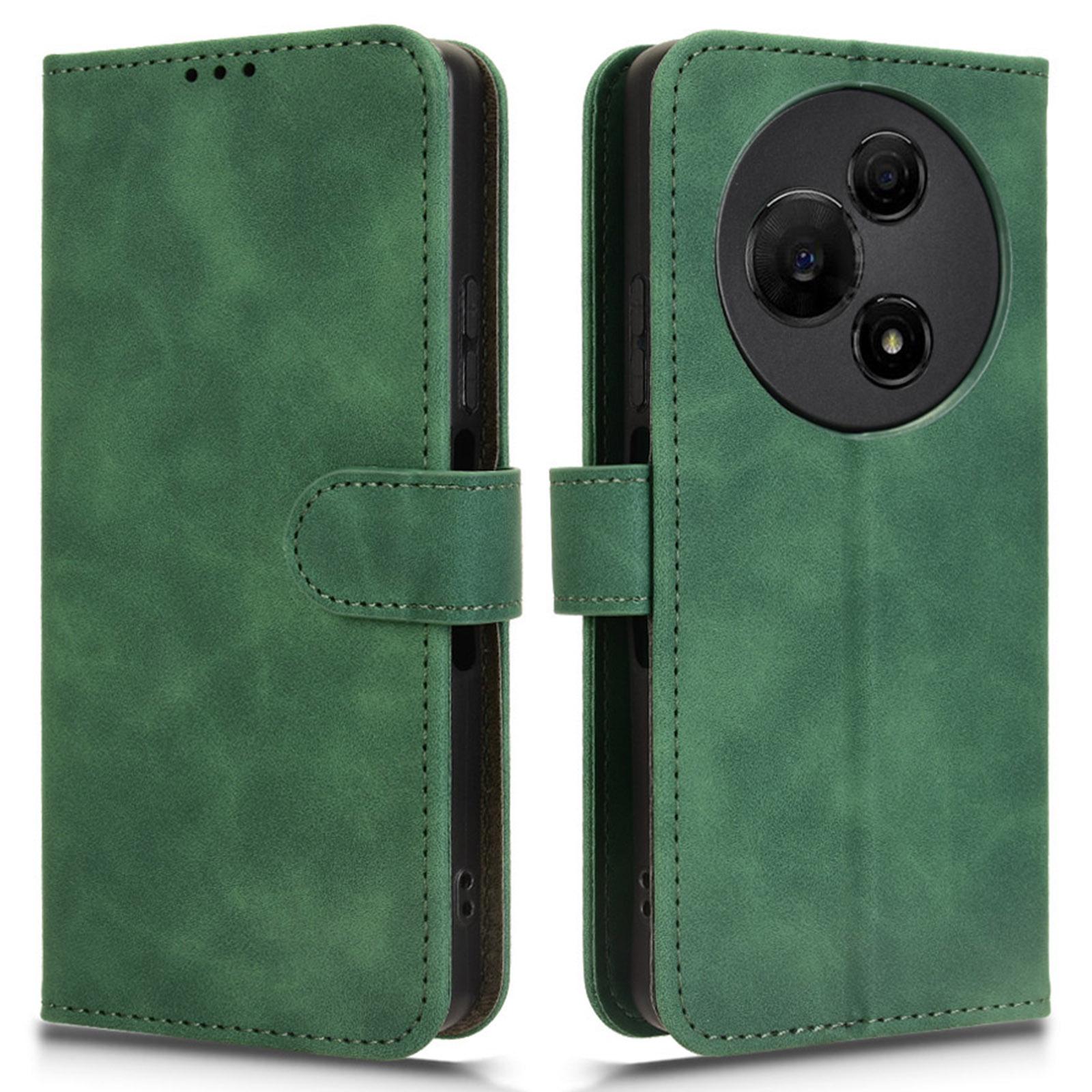 

Для TCL 60 NxtPaper 4G Шкіряний чохол з відчуттям шкіри Протиударний Чохол-гаманець Книжка для телефону Green