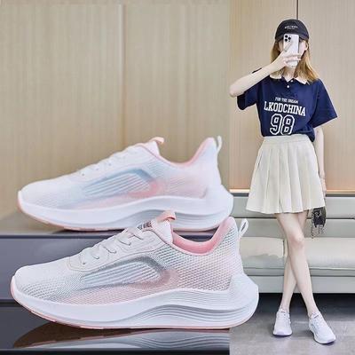 Повсякденне жіноче взуття Зручне спортивне взуття Тренд жіночої моди Дихаюче легке спортивне жіноче взуття з летючої сітчастої тканини
