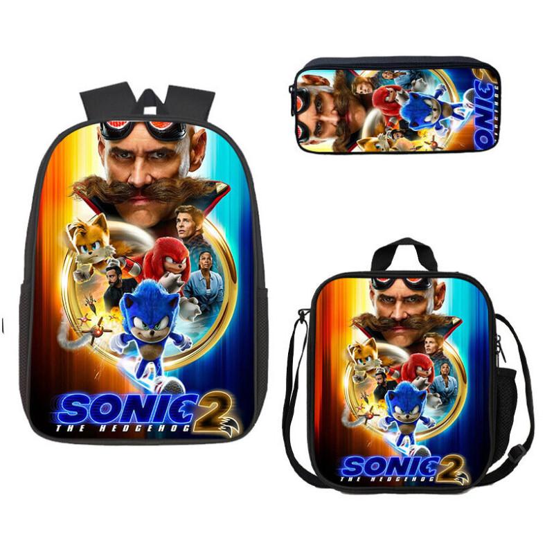 Piece 3 Pattern Schoolbag Lunch Bag Pencil Case Kids Set