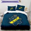 3pcs Duvet Cover Set (1*Duvet Cover + 2*Pillowcase, Without Core), AIK Fotboll Print Soft All‑Season Bedding Set, Home Bedroom Decor Gift