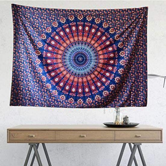 Böhmische Wandteppich, Wandbehang Teppich, Indischer Kreis Muster Teppich für Studentenwohnheim Schlafzimmer Wohnzimmer Wandkunst Fotografie Hintergrund