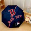 Boston Red Sox Print Auto 8?Ribs Folding Umbrella Wind Resistant Lightweight Automatic Umbrella For Daily Travel