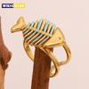 Новые Креативные Уникальные Кольца-открывашки в виде рыбок с капельной эмалью, из нержавеющей стали с покрытием из 18-каратного золота, женские, для вечеринок, эффектные украшения