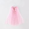 Colourful Princess Cape Cloaks for Little Girls Christmas Halloween Custome Cosplay Party Dress Shiny Sequin Shawl