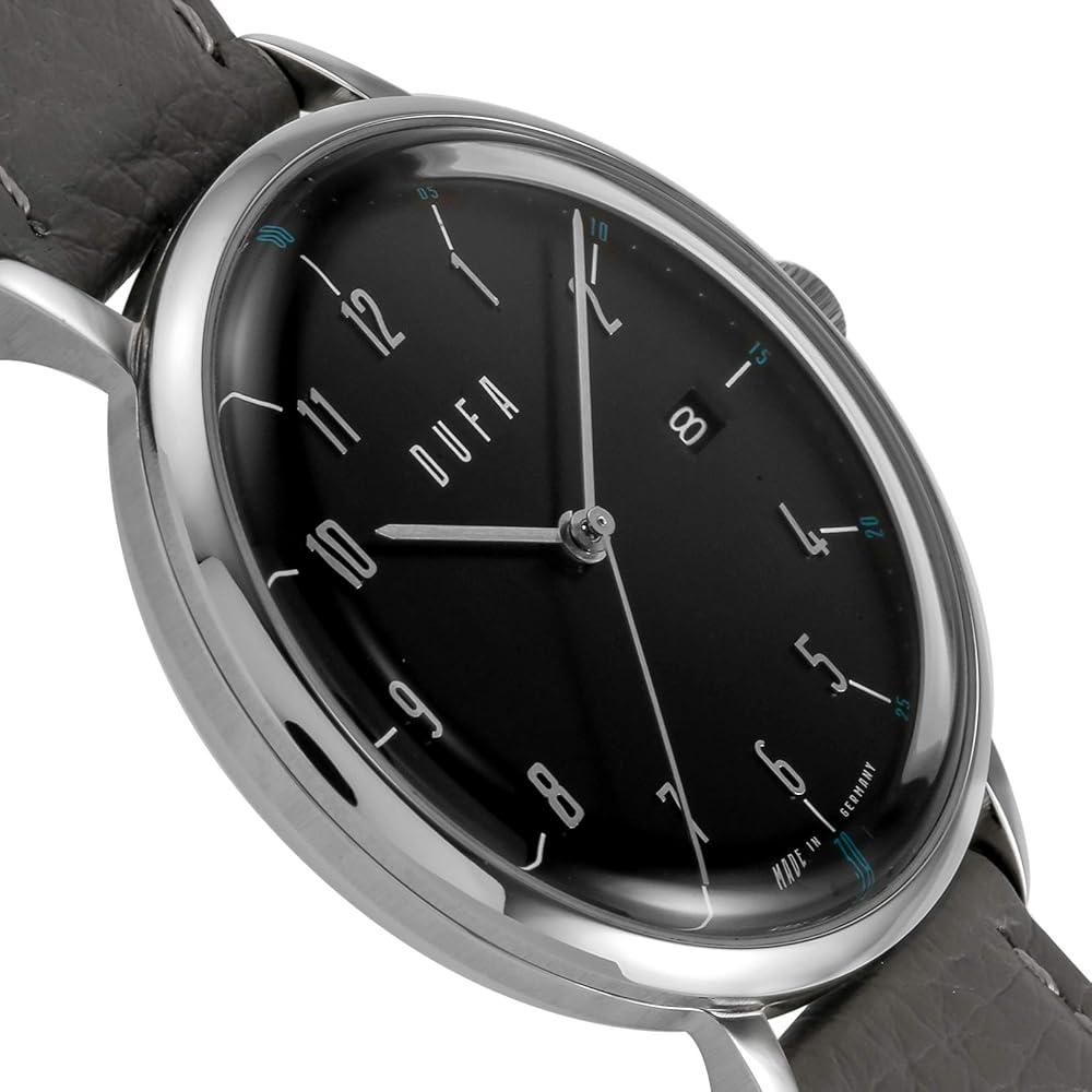 Duffer Breuer Automatic Watch, Black Dial, Gray Stainless Steel, 38mm, German Model DF-9011-0A [Parallel Import]
