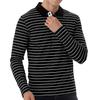 Men's high-end golf striped polo shirt t-shirt men's lapel Paul shirt long sleeve tops