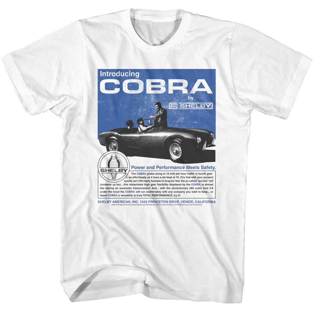 Carroll Shelby Introducing Cobra Power Performance Meets Safety Men T Shirt XXXXL
