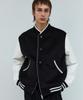 Trip Le Sens Double Button Zipper Wool Varsity Jacket_Red