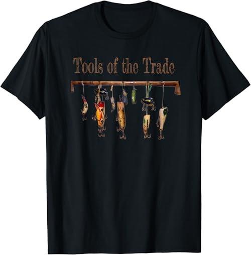 

Cool Men039;s Fishing Lures Tools of the Trade Design Fish T-Shirt Unisex T-Shirt XXL