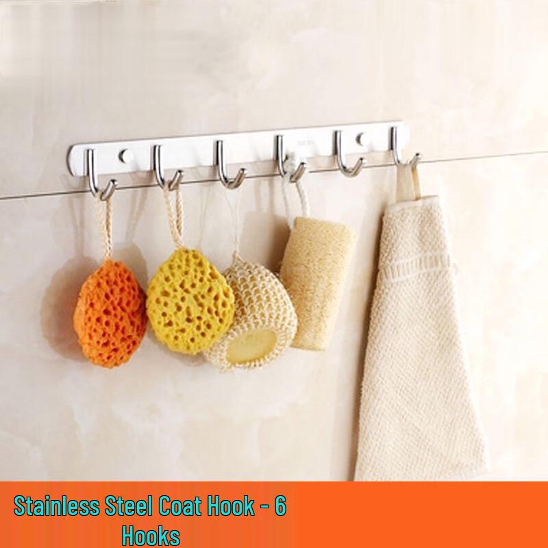 Ecoco Stainless Steel 6-Hook Rack